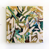 "Jungle Out There" - Original Mixed Media in beige by Jessalin Beutler