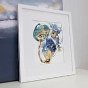 "Samba - Original" - Original Mixed Media in gold by Julia Contacessi