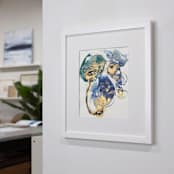 "Samba - Original" - Original Mixed Media in gold by Julia Contacessi