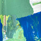 "Emerald Isle" - Original Mixed Media in green by Jessalin Beutler