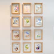 "For Color's Sake #13" - Original Mixed Media in green by Christine Olmstead
