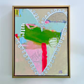"Seed Pod Heart" - Original Mixed Media in multicolor by Nicole Simms