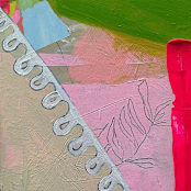 "Seed Pod Heart" - Original Mixed Media in multicolor by Nicole Simms