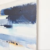 "Quiet Blue In White" - Original Mixed Media in blue by AlisonJerry