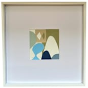 "Blue landscape under the moon" - Original Mixed Media in multicolorassorted-colors by Bethania Lima
