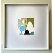 "Blue landscape under the moon" - Original Mixed Media in multicolorassorted-colors by Bethania Lima