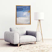 "Balance Becomes Peace" - Original Mixed Media in blue by AlisonJerry