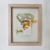 "Synesthetic Body #17" - Original Mixed Media in green by Christine Olmstead
