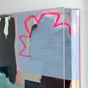 "Pink Flower Above It All" - Original Mixed Media in multicolorassorted-colors by Nicole Simms