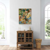 "Dappled Light" - Original Mixed Media in brown by Jessalin Beutler