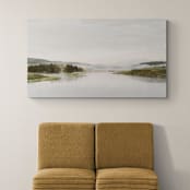 "Misty Lake 1 - 48 x 27" - Limited Edition Prints - Photography in green by Kamala Nahas