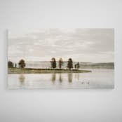 "Misty Lake 2 - 64" x 36"" - Limited Edition Prints - Photography in green by Kamala Nahas