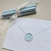 "Customizable Color "H" Monogrammed Self-adhesive Wax Seals, Set of 5" - Sealing Wax in multicolorassorted-colors by MC silverlinings