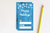"Jolly Snowman" - Stationery in Blue by Tiendita Arroyo™ - Back