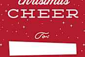 "Christmas Cheer Tag" - Stationery in Candied Apple by Jennifer Postorino - Close-Up