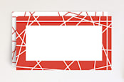 "rhythmic lines" - Stationery in Tomato by Kim Chow - Front