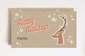 "retro happy holiday " - Stationery in rear red by Stacy Cooke - Front