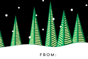 "Holiday Trees at Night" - Stationery in Midnight by Christina Novak - Close-Up
