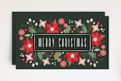 "Winter Floral Wreath" - Stationery in Forest by Amber Barkley - Front