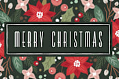 "Winter Floral Wreath" - Stationery in Forest by Amber Barkley - Close-Up