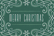 "Snowflake Flourish Frame" - Stationery in Teal by Amber Barkley - Close-Up