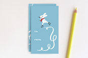 "Skating Bunny" - Stationery in holly by mo kelley - Front