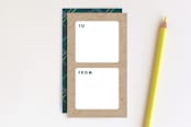 "Plaid Winter Scarf Tag" - Stationery in Teal by Amber Barkley - Back