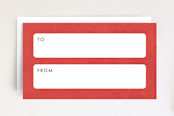 "Hugs & Kisses Tag" - Stationery in Crimson by Amber Barkley - Back