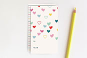 "Little Hearts Tag" - Stationery in Teal by Amber Barkley - Front