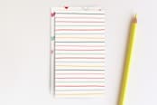 "Little Hearts Tag" - Stationery in Teal by Amber Barkley - Back