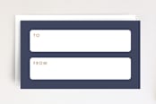 "Modern XOXO Tag" - Stationery in Navy by Amber Barkley - Back