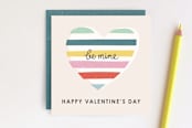"Layered Heart Tag" - Stationery in Turquoise by Amber Barkley - Front