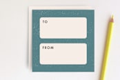 "Layered Heart Tag" - Stationery in Turquoise by Amber Barkley - Back