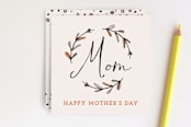 "Laurel Tag" - Stationery in Tangerine by Amber Barkley - Front