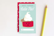 "Cutie Pie Valentine" - Stationery in Berry by Oma N. Ramkhelawan - Front
