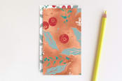 "Holly and Boughs" - Stationery in Rose Gold by Carole Crohan - CaroleeXpressions - Back