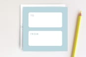 "Icy Joy Tag" - Stationery in Powder by Amber Barkley - Back