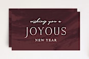 "Marbled New Year's Tag" - Stationery in Ruby by Amber Barkley - Front