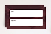"Marbled New Year's Tag" - Stationery in Ruby by Amber Barkley - Back