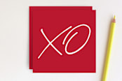"Inked XOXO Gift Tag" - Stationery in Scarlet by Amber Barkley - Front