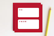 "Inked XOXO Gift Tag" - Stationery in Scarlet by Amber Barkley - Back
