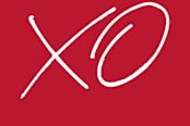 "Inked XOXO Gift Tag" - Stationery in Scarlet by Amber Barkley - Close-Up