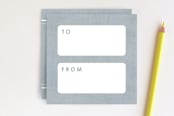 "Vintage Bunny Gift Tag" - Stationery in Chambray by Amber Barkley - Back