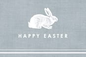 "Vintage Bunny Gift Tag" - Stationery in Chambray by Amber Barkley - Close-Up