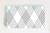 "Knotted Place Card" - Stationery in Aqua by Amber Barkley - Back
