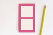 "Painterly Heart Gift Tag" - Stationery in Magenta by Amber Barkley - Back