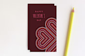 "Multicolored Hearts Gift Tag" - Stationery in Merlot by Amber Barkley - Front