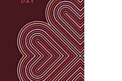 "Multicolored Hearts Gift Tag" - Stationery in Merlot by Amber Barkley - Close-Up