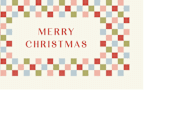 "Checkered Christmas Gift Tag" - Stationery in Crimson by Amber Barkley - Close-Up