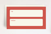 "Checkered Holiday Gift Tag" - Stationery in Crimson by Amber Barkley - Back